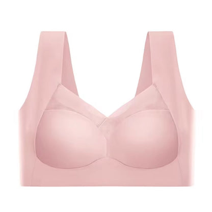 Seamless Push-Up Mesh Patchwork Bralette